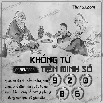 KHỔNG TỬ TIÊN MINH SỐ 07/07/2023