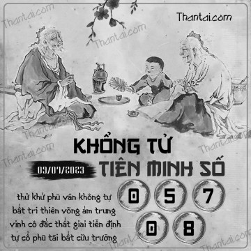 KHỔNG TỬ TIÊN MINH SỐ 09/07/2023