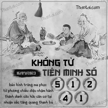 KHỔNG TỬ TIÊN MINH SỐ 16/07/2023