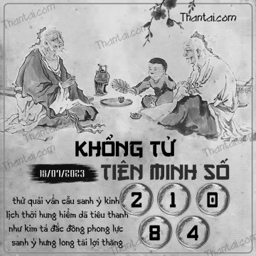 KHỔNG TỬ TIÊN MINH SỐ 18/07/2023