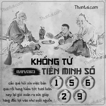 KHỔNG TỬ TIÊN MINH SỐ 19/07/2023