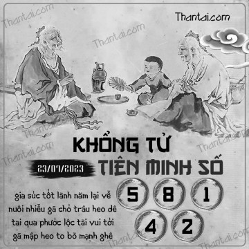 KHỔNG TỬ TIÊN MINH SỐ 23/07/2023