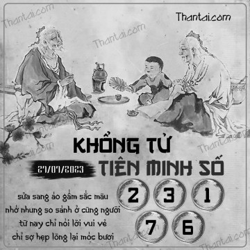 KHỔNG TỬ TIÊN MINH SỐ 27/07/2023