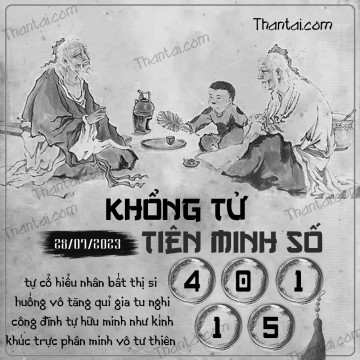 KHỔNG TỬ TIÊN MINH SỐ 28/07/2023