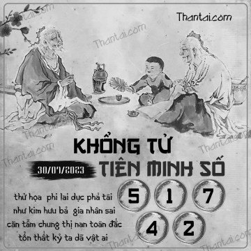 KHỔNG TỬ TIÊN MINH SỐ 30/07/2023