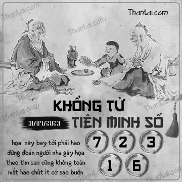 KHỔNG TỬ TIÊN MINH SỐ 31/07/2023