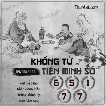 KHỔNG TỬ TIÊN MINH SỐ 04/08/2023