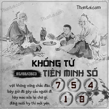 KHỔNG TỬ TIÊN MINH SỐ 05/08/2023