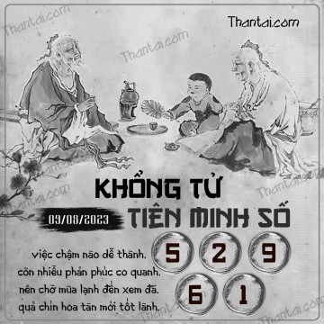 KHỔNG TỬ TIÊN MINH SỐ 09/08/2023