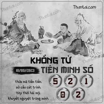 KHỔNG TỬ TIÊN MINH SỐ 10/08/2023