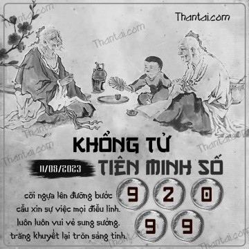 KHỔNG TỬ TIÊN MINH SỐ 11/08/2023