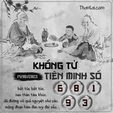 KHỔNG TỬ TIÊN MINH SỐ 14/08/2023