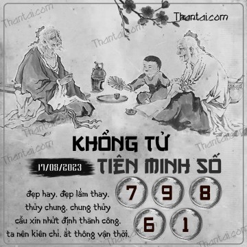 KHỔNG TỬ TIÊN MINH SỐ 17/08/2023