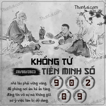 KHỔNG TỬ TIÊN MINH SỐ 20/08/2023