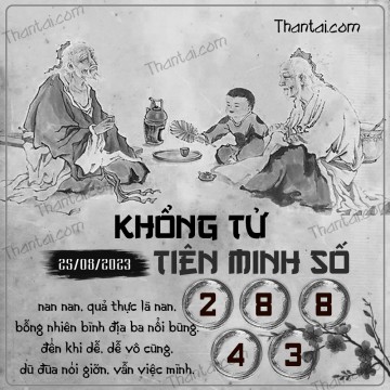 KHỔNG TỬ TIÊN MINH SỐ 25/08/2023