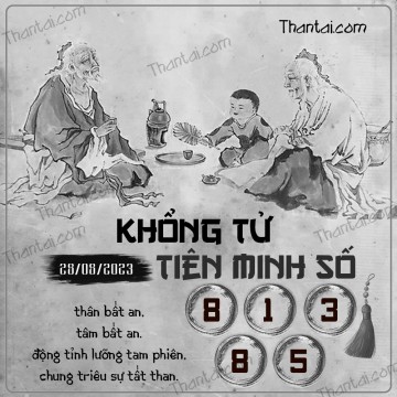 KHỔNG TỬ TIÊN MINH SỐ 28/08/2023