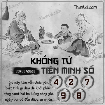 KHỔNG TỬ TIÊN MINH SỐ 29/08/2023