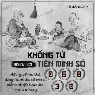 KHỔNG TỬ TIÊN MINH SỐ 02/09/2023