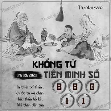 KHỔNG TỬ TIÊN MINH SỐ 04/09/2023