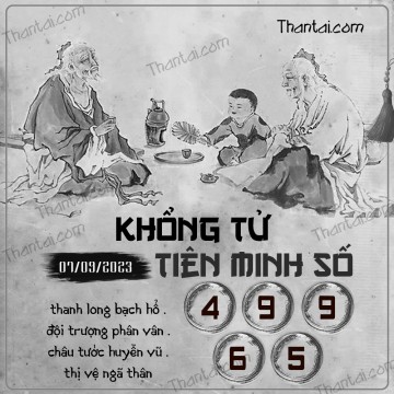 KHỔNG TỬ TIÊN MINH SỐ 07/09/2023