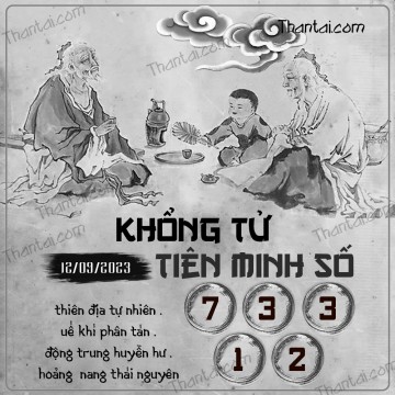 KHỔNG TỬ TIÊN MINH SỐ 12/09/2023