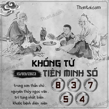 KHỔNG TỬ TIÊN MINH SỐ 15/09/2023