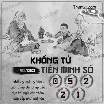 KHỔNG TỬ TIÊN MINH SỐ 20/09/2023