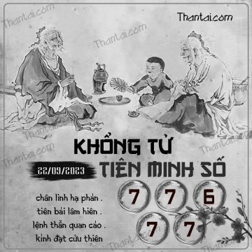 KHỔNG TỬ TIÊN MINH SỐ 22/09/2023