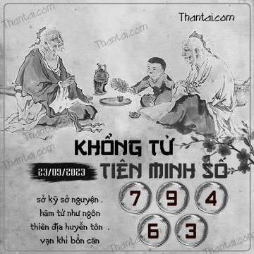 KHỔNG TỬ TIÊN MINH SỐ 23/09/2023