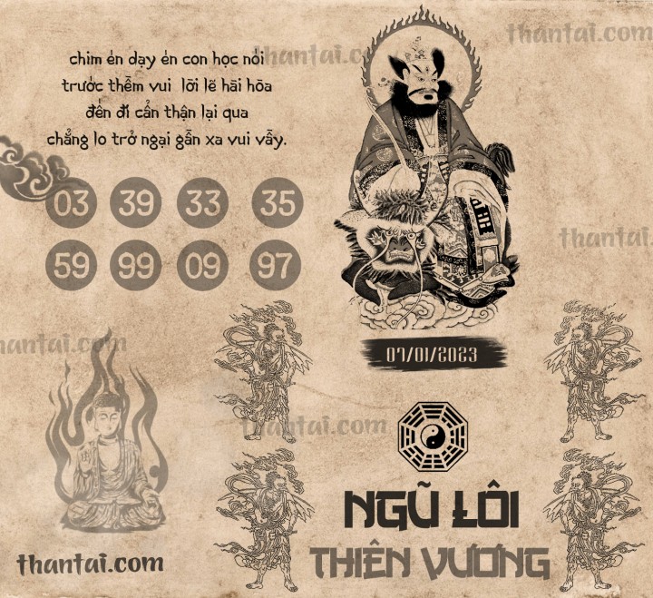NGŨ LÔI THIÊN VƯƠNG 01/01/2023