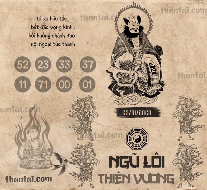 NGŨ LÔI THIÊN VƯƠNG 10/01/2023
