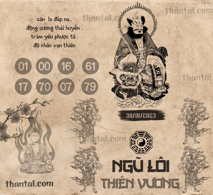 NGŨ LÔI THIÊN VƯƠNG 15/01/2023