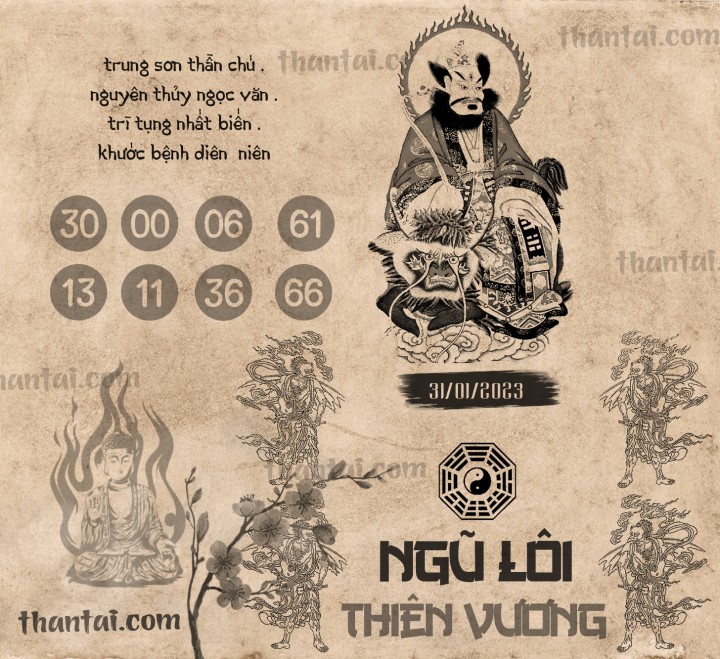 NGŨ LÔI THIÊN VƯƠNG 16/01/2023