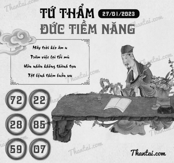 TỨ THẨM ĐỨC TIỀM NĂNG 12/01/2023
