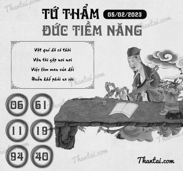 TỨ THẨM ĐỨC TIỀM NĂNG 21/01/2023