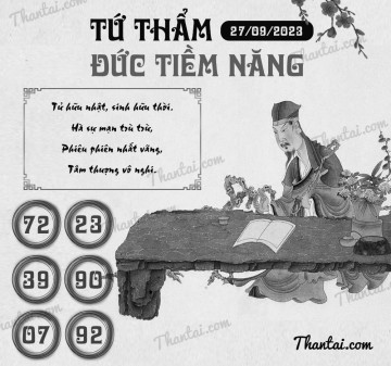 TỨ THẨM ĐỨC TIỀM NĂNG 27/09/2023