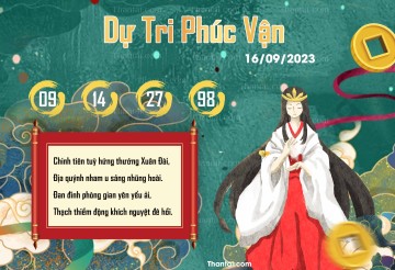 DỰ TRI PHÚC VẬN 16/09/2023