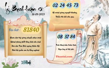 Lý Bạch Luận Số 16/09/2023