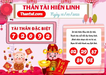 THẦN TÀI HIỂN LINH 16/09/2023