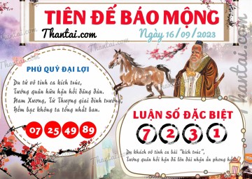 Tiên Đế Báo Mộng 16/09/2023