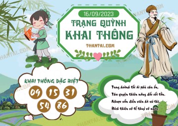 Trạng Quỳnh Khai Thông 16/09/2023