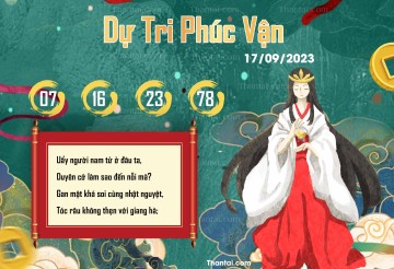 DỰ TRI PHÚC VẬN 17/09/2023