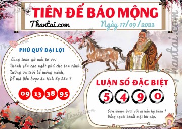 Tiên Đế Báo Mộng 17/09/2023