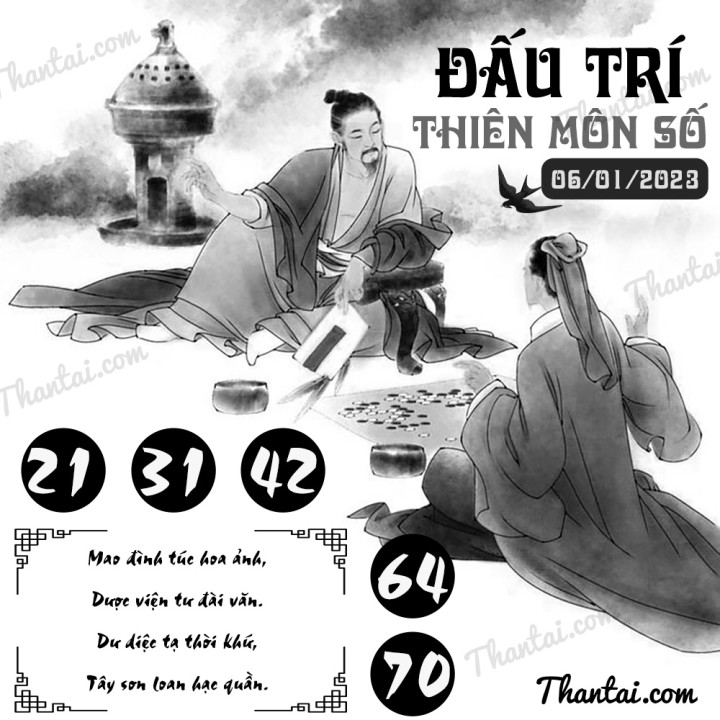 ĐẤU TRÍ THIÊN MÔN SỐ 01/01/2023