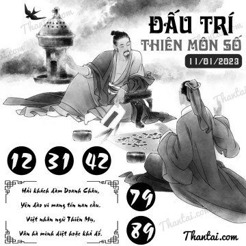 ĐẤU TRÍ THIÊN MÔN SỐ 11/01/2023