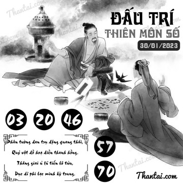 ĐẤU TRÍ THIÊN MÔN SỐ 30/01/2023