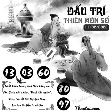 ĐẤU TRÍ THIÊN MÔN SỐ 11/02/2023