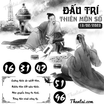 ĐẤU TRÍ THIÊN MÔN SỐ 13/02/2023