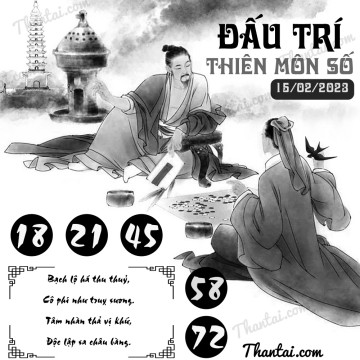 ĐẤU TRÍ THIÊN MÔN SỐ 15/02/2023