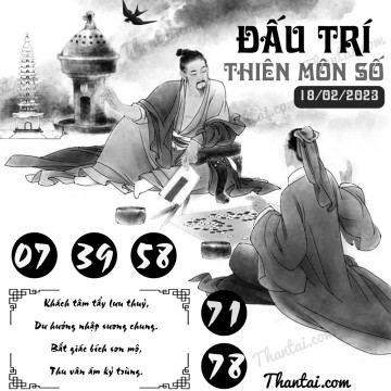 ĐẤU TRÍ THIÊN MÔN SỐ 18/02/2023